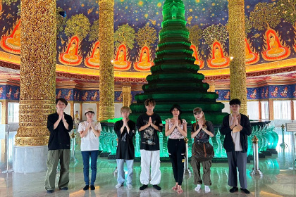 現地学生との交流会