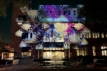 政策情報学部プロジェクションマッピング