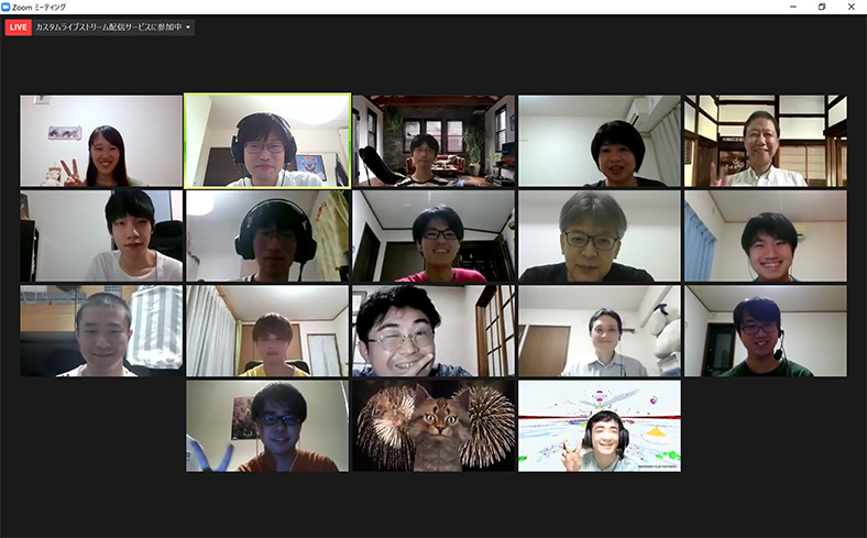 オンラインzoom画面