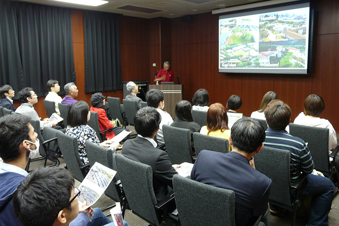 ハワイ大学(地域短大)自然エネルギー100％推進中心者による講演会
