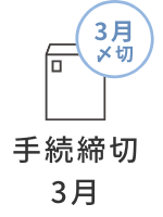 手続締切3月